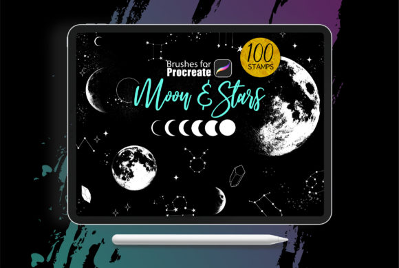 Download Procreate Brushes - Moon and Stars - Procreate brushes Collection