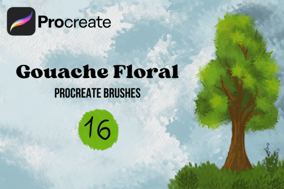 Download Gouache Floral Procreate Brushes - Procreate brushes Collection