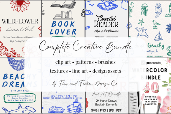 Download Fins and Fiction Design Co. Complete Set - Premium Resources