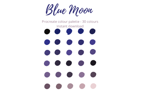 Download Blue Moon Procreate Palette/ Swatch - Premium Resources