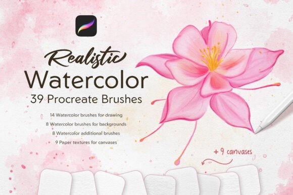 Download Realistic Watercolor Procreate Brushes - Procreate brushes Collection