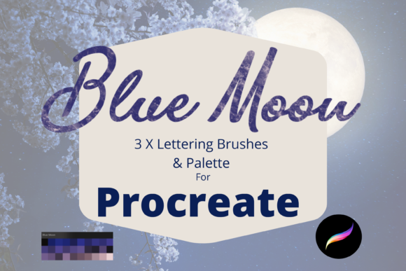 Download Blue Moon Procreate Brushes/Palette - Premium Resources