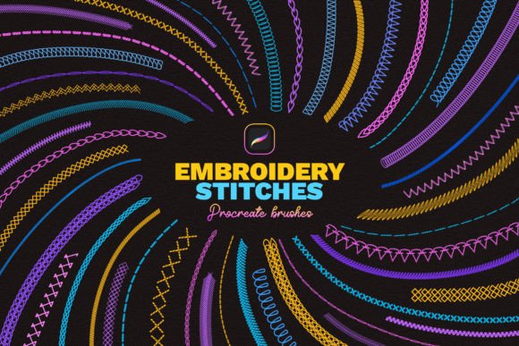 Download Embroidery Stitches Procreate Brushes - Premium Resources